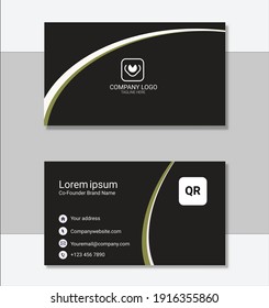 Modern business card template design. With inspiration from the abstract. Contact card for company.