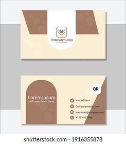 Modern business card template design. With inspiration from the abstract. Contact card for company.