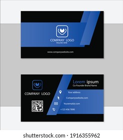 Modern business card template design. With inspiration from the abstract. Contact card for company.