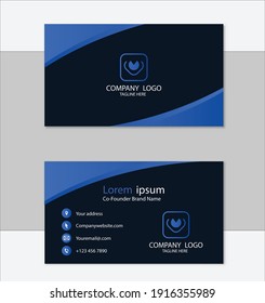 Modern business card template design. With inspiration from the abstract. Contact card for company.