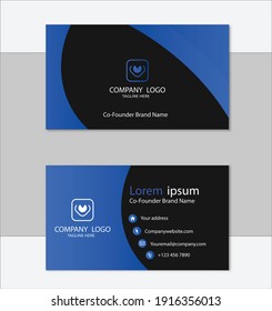 Modern Business Card Template Design. With Inspiration From The Abstract. Contact Card For Company.