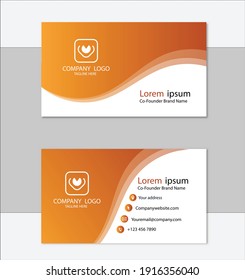 Modern business card template design. With inspiration from the abstract. Contact card for company.