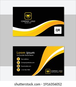 Modern business card template design. With inspiration from the abstract. Contact card for company.