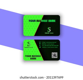 Modern business card template design With iabstract. Contact card for company