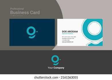 Modern business card template design. Contact card for company