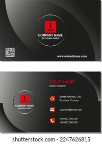 Modern business card template design. With inspiration from the abstract. Contact card for company.