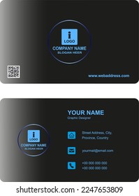 Modern business card template design. With inspiration from the abstract. Contact card for company.