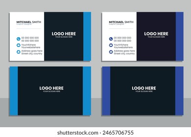 Modern business card template design. With inspiration from the abstract. Contact card for company. 