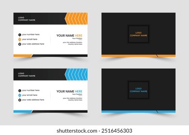 Modern business card template design, professional business card template