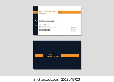 Modern business card template design, professional business card template design