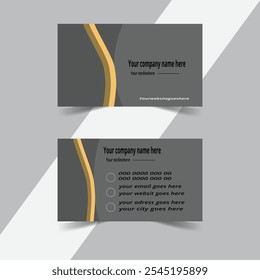 Modern business Card Template Design.  Free vector clean luxury style modern business card template