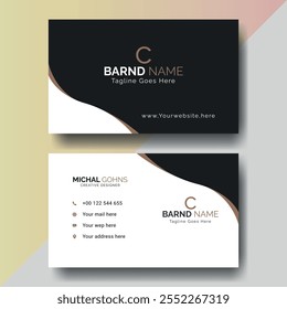 Modern business Card Template Design.