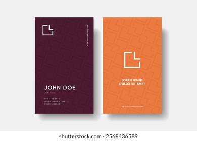 Modern business card template design. Creative clean double side corporate business card mockup. Vector illustration eps10.