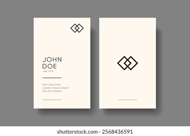 Modern business card template design. Creative clean double side corporate business card mockup. Vector illustration eps10.