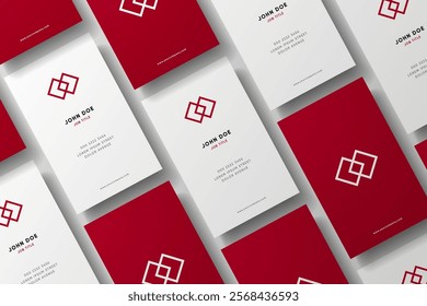 Modern business card template design. Creative clean double side corporate business card mockup. Vector illustration eps10.