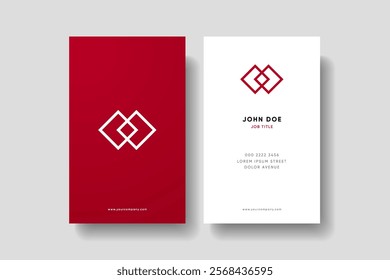 Modern business card template design. Creative clean double side corporate business card mockup. Vector illustration eps10.