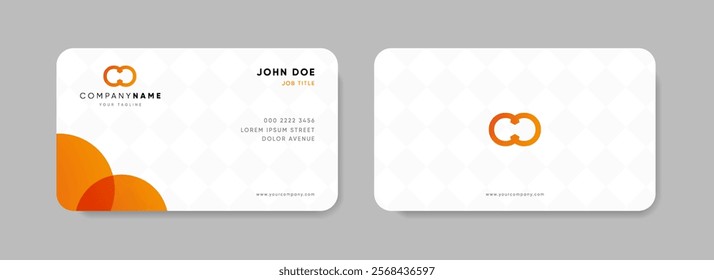 Modern business card template design. Creative clean double side corporate business card mockup. Vector illustration eps10.