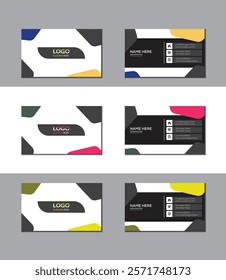 Modern business Card Template Design. Visiting Card Design, Creative Business Card Design.Creative Bussiness Card For Company. Simple Clean Design Template. 