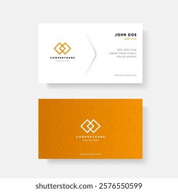 Modern business card template design. Creative clean double side corporate business card mockup. Vector illustration eps10.