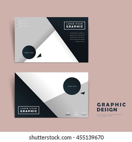 modern business card template design with geometric elements