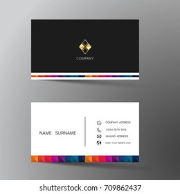 Modern business card template design. With inspiration from the abstract.Flat design.
