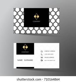 Modern business card template design. With inspiration from the abstract.Flat design.