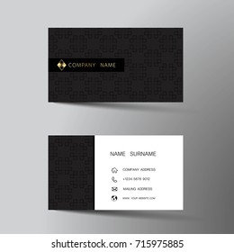 Modern business card template design. With inspiration from the abstract.Contact card for company. Two sided. Vector illustration. Flat design.