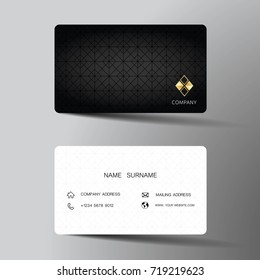 Modern business card template design. With inspiration from the abstract.Contact card for company. Two sided. Vector illustration. Flat design.