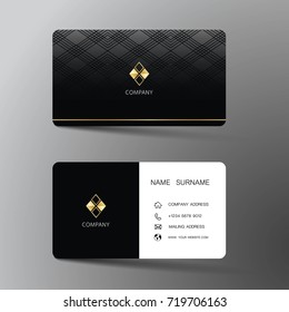 Modern business card template design. With inspiration from the abstract.Contact card for company. Two sided. Vector illustration. Flat design.