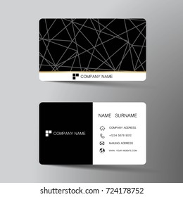 Modern business card template design. With inspiration from the abstract.Contact card for company. Two sided. Vector illustration. Flat design.
