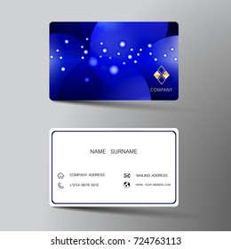 Modern business card template design. With inspiration from the abstract.Contact card for company. Two sided. Vector illustration. Flat design.