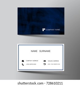 Modern business card template design. With inspiration from the abstract.Contact card for company. Two sided. Vector illustration. Flat design.