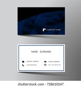 Modern business card template design. With inspiration from the abstract.Contact card for company. Two sided. Vector illustration. Flat design.