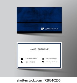 Modern business card template design. With inspiration from the abstract.Contact card for company. Two sided. Vector illustration. Flat design.