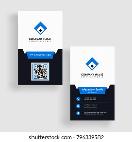 Modern business card template design. Both sided, Contact card for company.