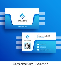 Modern business card template design. Both sided, Contact card for company.