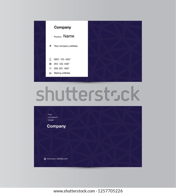 Modern
business card template design. With inspiration from the abstract.
Contact card for company.  Vector
illustration.