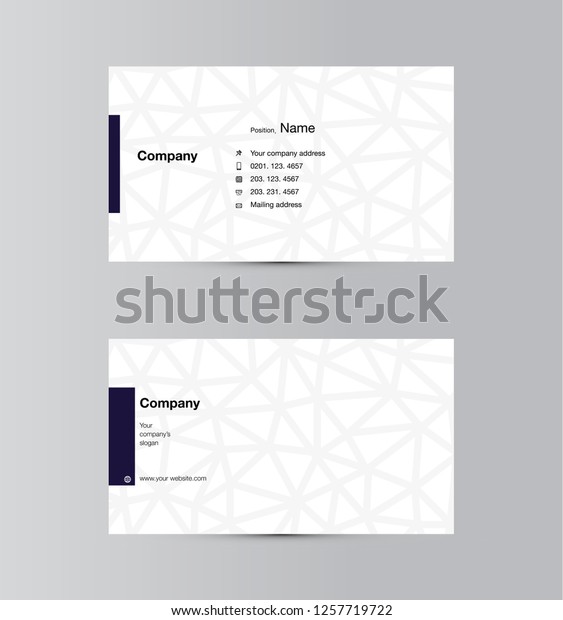 Modern
business card template design. With inspiration from the abstract.
Contact card for company.  Vector
illustration.