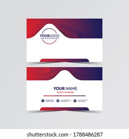 Modern business card template with double sided