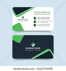 Modern business card template with double side