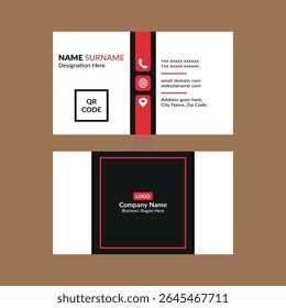 Modern Business Card Template. Dynamic Layout Display for Promotional Campaign.