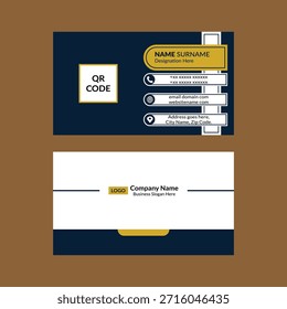 Modelo moderno de cartão de visita. Exibição de layout dinâmico para promoção.
