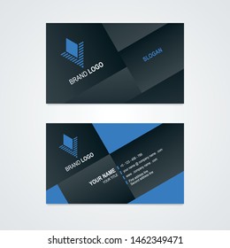 Modern business card template with elegant background. Corporate identity element design.