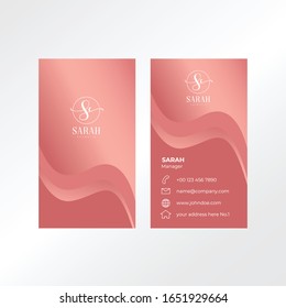 modern business card template, feminine business card template 
