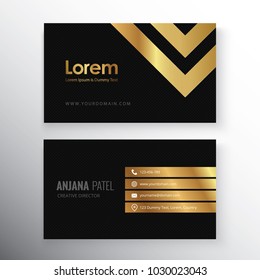Modern business card template with flat user interface
