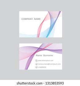 Modern business card template. Flat design vector abstract creative background.