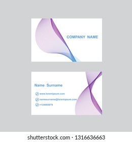 Modern business card template. Flat design vector abstract creative background.