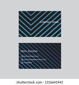 Modern business card template. Flat design vector abstract creative background.