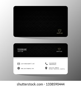 modern business card template with flat abstract and geometric design