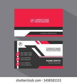 Modern business card template. Flat design vector abstract creative